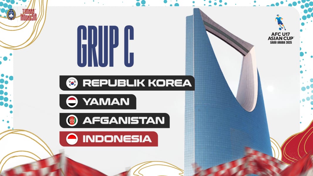 Hasil drawing Piala Asia U-17 2025 menempatkan Timnas Indonesia U-17 di Grup C.