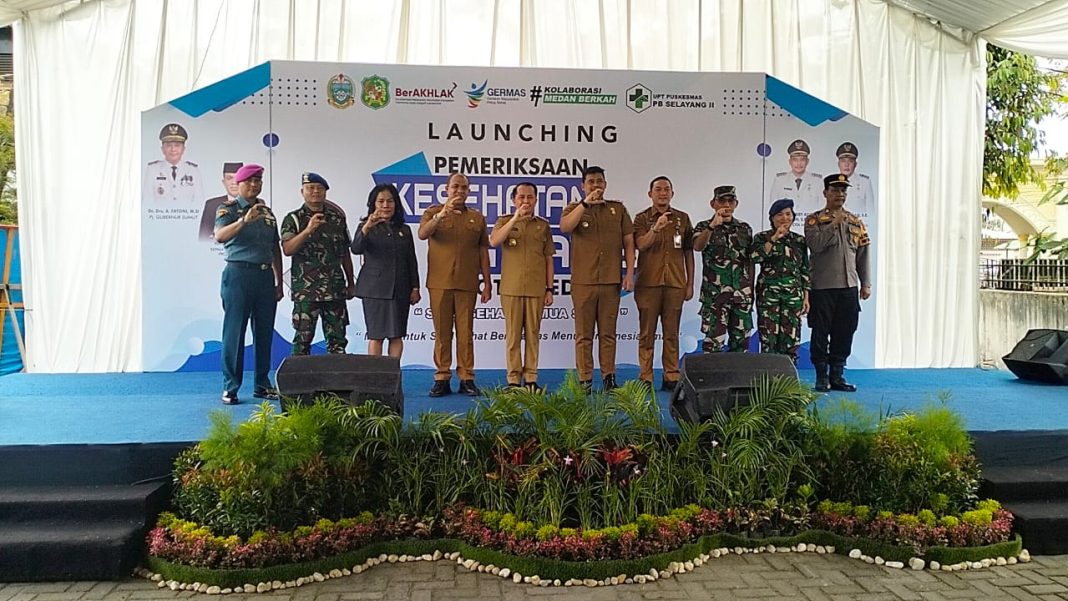 Pemprov Sumut resmi meluncurkan program PKG Hari Ulang Tahun di UPT Puskesmas Padang Bulan Selayang II, Kota Medan, Senin (10/2/2025).