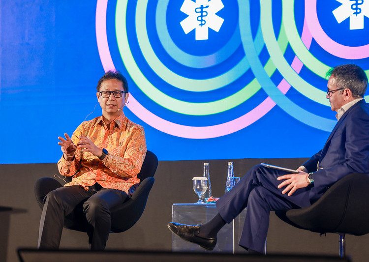 Menteri Kesehatan RI Budi Gunadi Sadikin berbicara dalam sesi diskusi di IFC Global Private Health Conference 2025 di Nusa Dua, Bali.