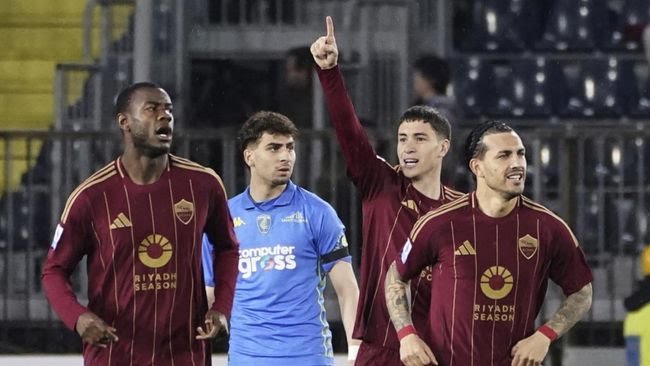 AS Roma menang 1-0 atas Empoli dalam lanjutan Serie A.