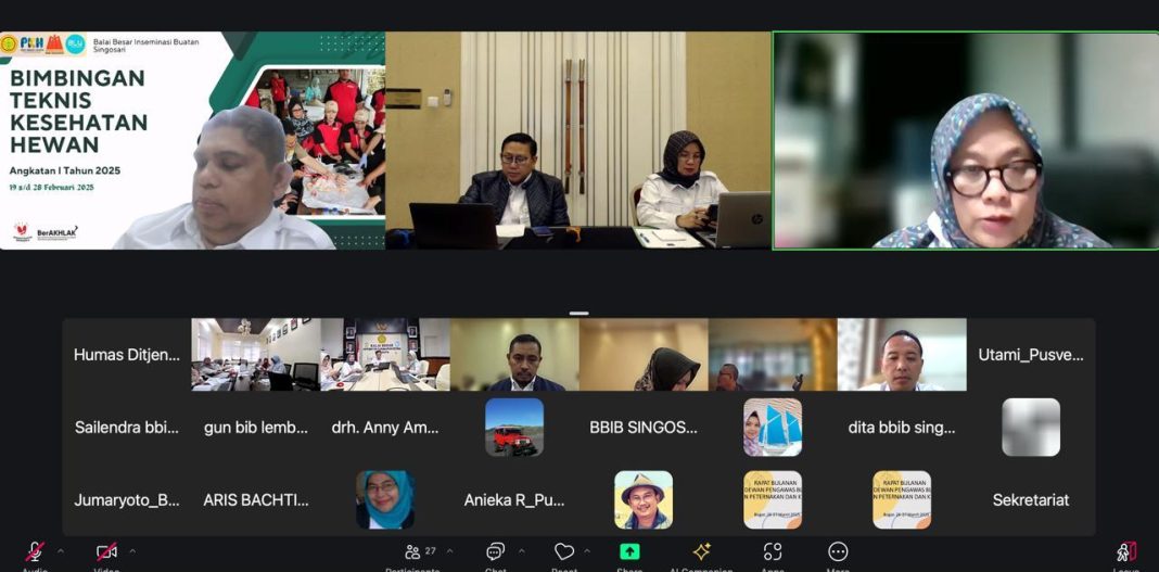 Kementerian Pertanian melalui Balai Besar Inseminasi Buatan Singosari menggelar Bimbingan Teknis Kesehatan Hewan Angkatan I Tahun 2025.