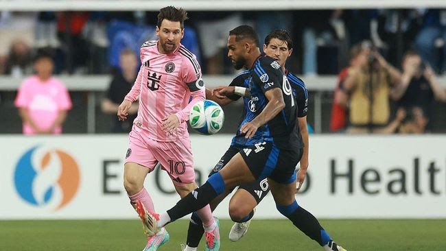 Lionel Messi main penuh saat Inter Miami imbang 3-3 melawan San Jose Earthquakes dalam lanjutan MLS, Kamis (15/5/2025).